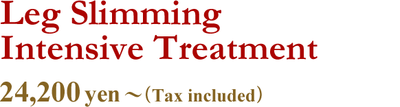 Leg Slimming Intensive Treatment / 24,200yen～（Tax included）